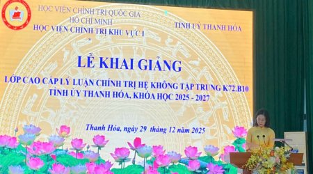Lễ khai giảng lớp Cao cấp Lý luận chính trị không tập trung K72.B10, khóa học 2025 - 2027